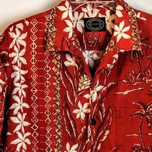 Hawaiian Reserve Collection Shirts - Hawaiian Men's Tiki Shirt Cotton w/Coconut buttons Hawaiian Reserve Collection Shirts - Hawaiian Men's Tiki Shirt Cotton w/Coconut buttons